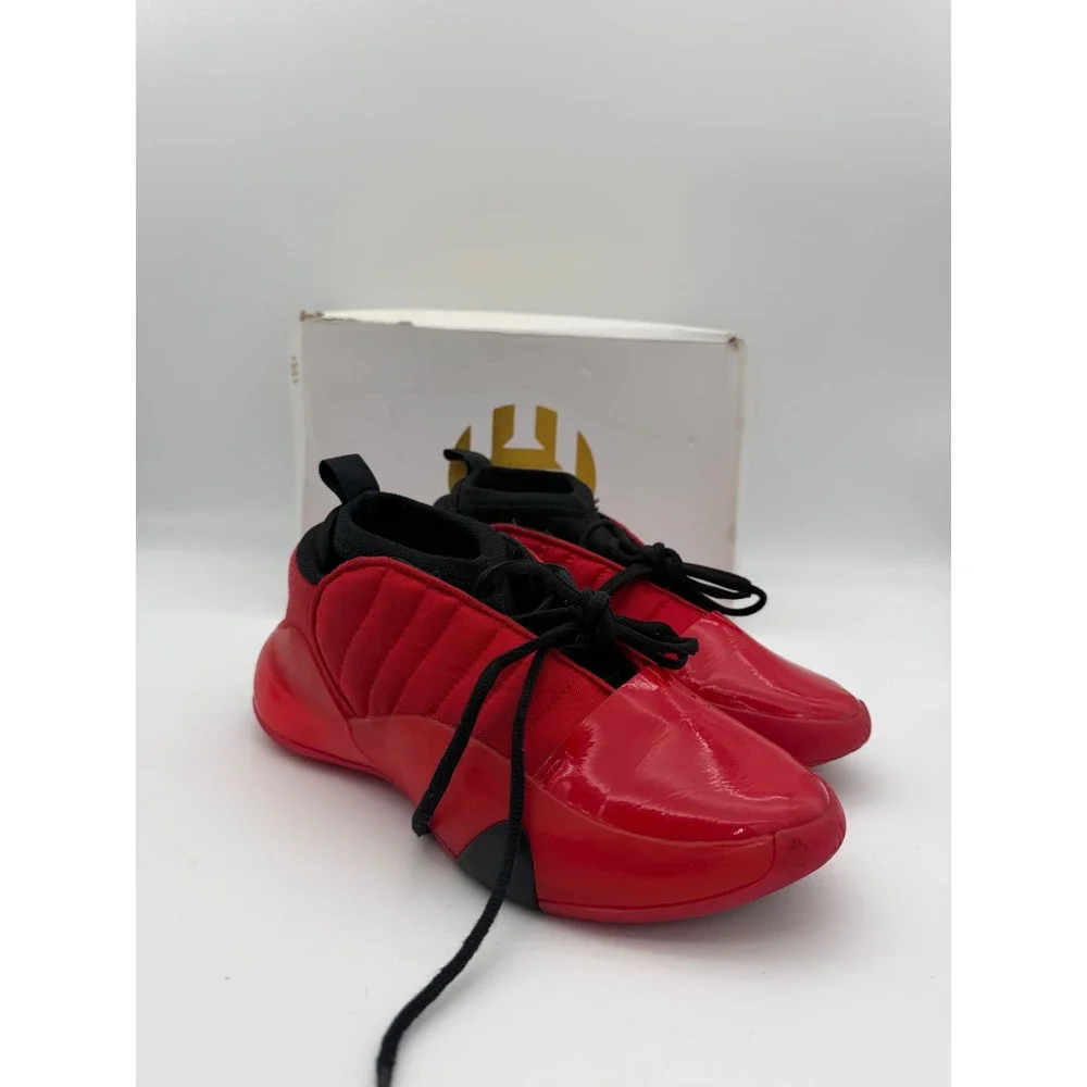 Adidas Harden Volume 7 J Better Scarlet Red Black Basketball Shoes HQ9102 6.5Y